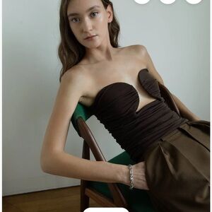 Pixie Market Dark Brown Market Bustier